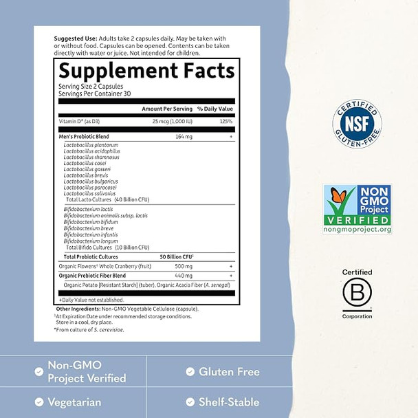 Garden of Life Dr. Formulated Probiotics Prostate+, 50 Billion CFU, 60ct