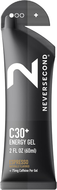 Neversecond C30+ Energy Gel + Caffeine Nutrition 12-Count Pack