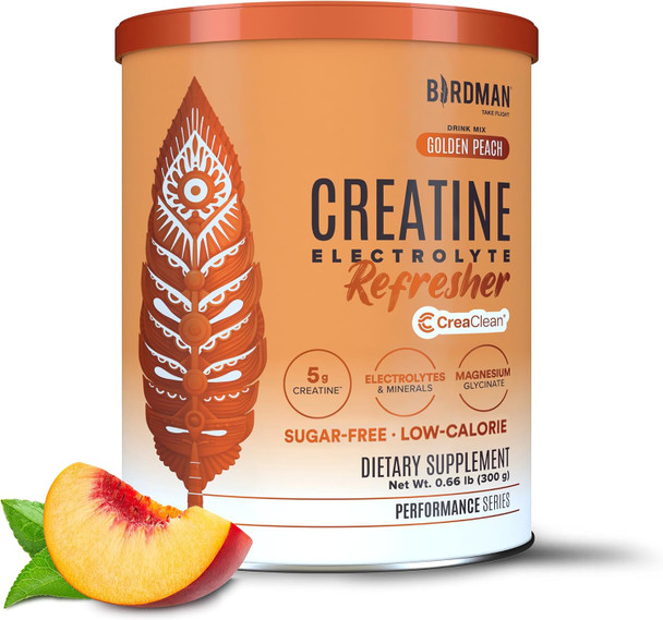 BIRDMAN Creatine Refresher | Creatine Monohydrate Powder with Electrolytes Magnesium Glycinate & Vitamins | Creaclean Seal | Sugar Free Low Calorie | 10.5 Ounce -  30 Servings