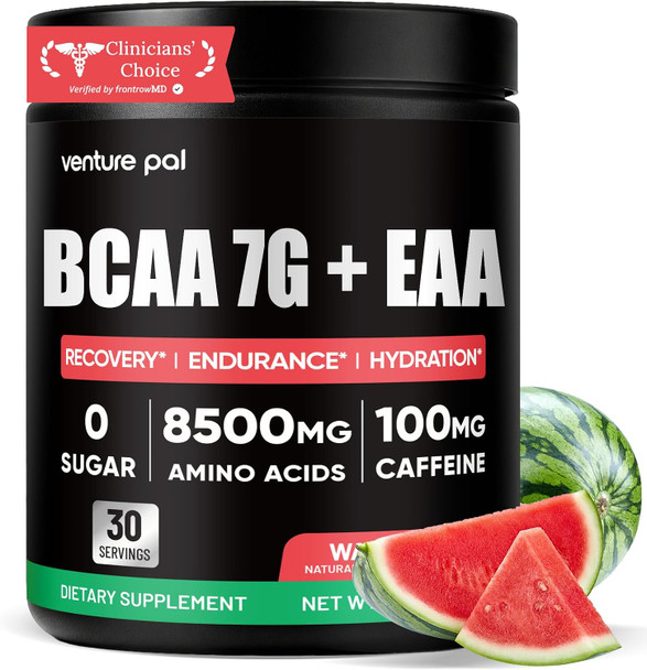 Venture Pal Sugar Free BCAA + EAA Powder for Muscle Recovery & Growth Gluten-Free - 12.7 Ounce