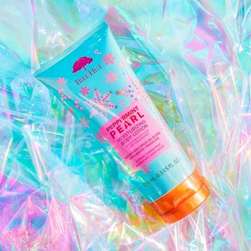 Tree Hut Peppermint Pearl Body Lotion Limited Edition Holiday Ceramide and Squalene Formula Helps Protect Skin Long lasting Hydration Leaves Skin Feeling Soft & Moisturized