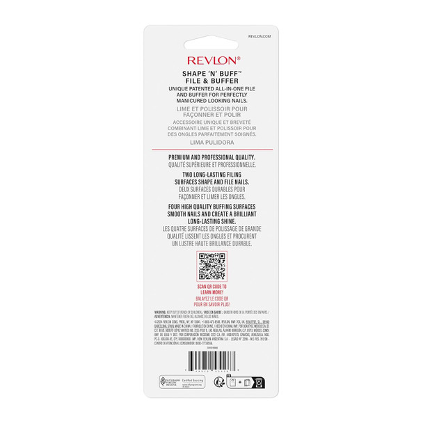 Revlon Shape ‘N’ Buff Nail Buffer  Gray