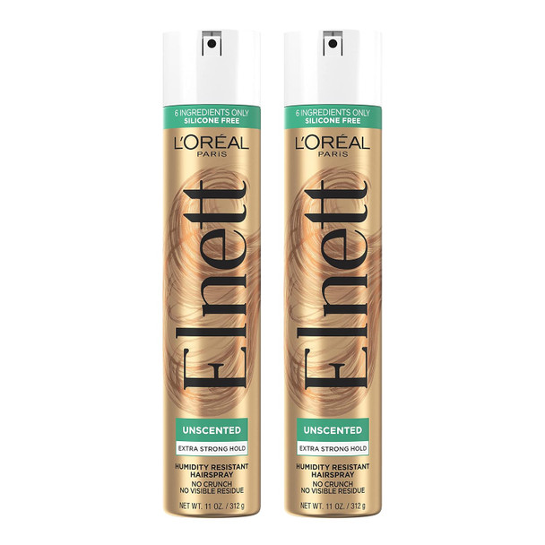 L'Oreal Paris Elnett Classic Hairspray, Suitable for Color Treated Hair, up to 72-Hour Extra Strong Hold Formula with Humidity Resistant Frizz Control, Hairspray