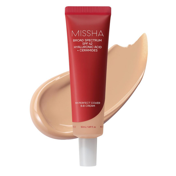 MISSHA M Perfect Cover BB Cream No.21 Light Beige SPF 42 PA+++ 1.69 oz