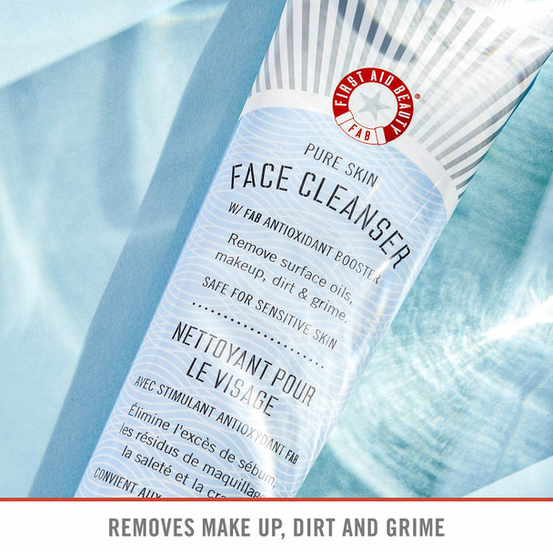 First Aid Beauty Bundle: Facial Radiance Niacinamide Dark Spot Serum  1 fl oz. and Deluxe Mini Pure Skin Face Cleanser  1 oz.