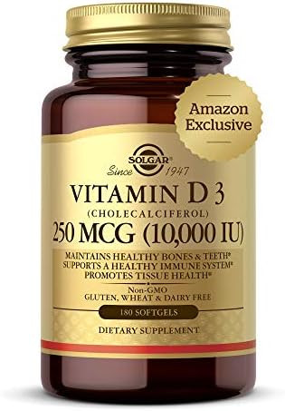 Solgar Vitamin D3 Cholecalciferol 250 MCG 1000 IU Glutan Free