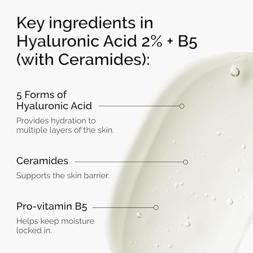The Ordinary Hyaluronic Acid 2% + B5 (with Ceramides Multi-Depth Hydration Serum for Plumper Smoother Skin