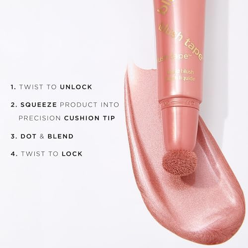 tarte blush tape liquid blush Buildable Cream Cheek Makeup Lightweight Formula Blurs appearance for Radiant Glow Vegan & Cruelty Free
