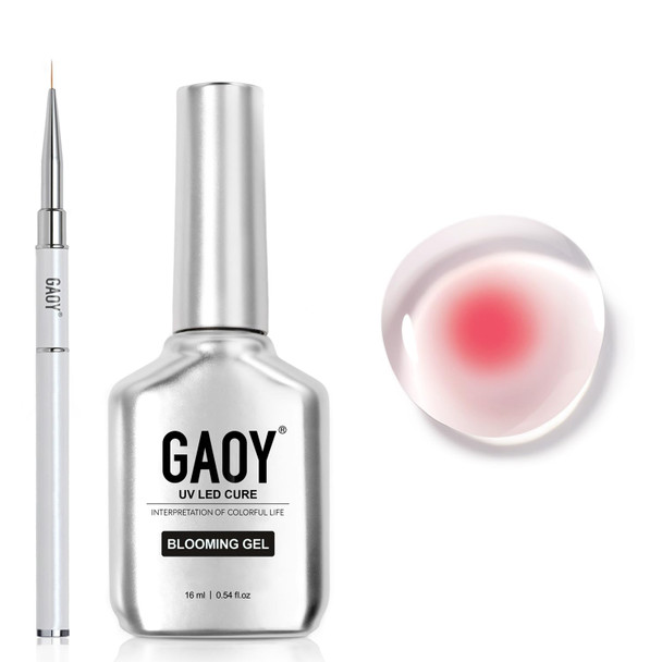 GAOY Nail Blooming Gel, 16ml Clear Blooming Gel Polish, Spreading Effects Soak Off UV Light Cure for Nail Art DIY