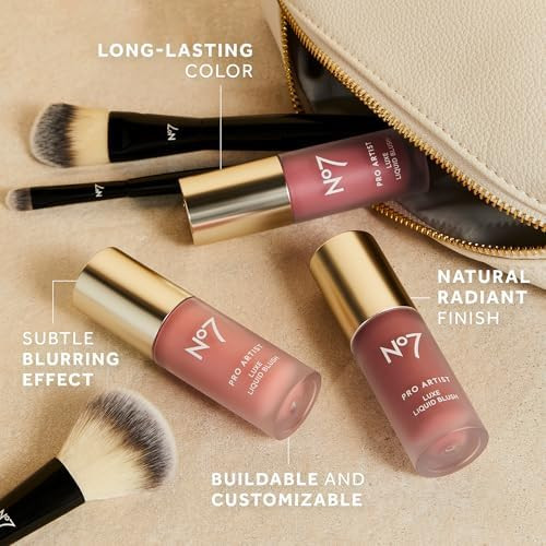 No7 Pro Artist Luxe Liquid Blush for Cheeks - 0.20 fl oz