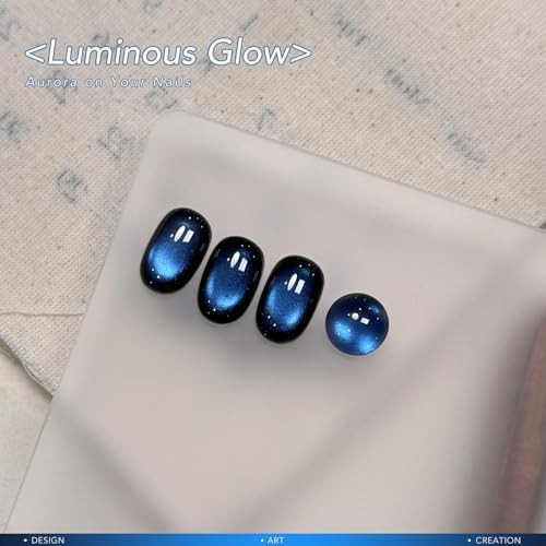 GAOY Blue Cat Eye Gel Nail Polish with Magnet, 16ml, 4374 Out of the Blue