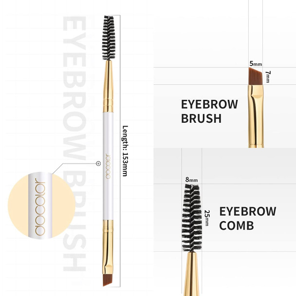 docolor Eyebrow Brush, Duo Angled Eyebrow Spoolie