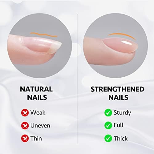 GAOY Clear Builder Gel for Nails, 16ml Nail Strengthener in a Bottle, Nail Extension Hard Gel, Soak Off Long Lasting UV Light Cure, Base Coat Top Coat Needed