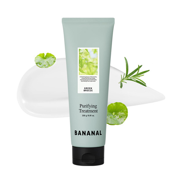 BANANAL Rice Protein Hair Mask, Korean Conditioner, Hinoki Bloom, 8.81 oz