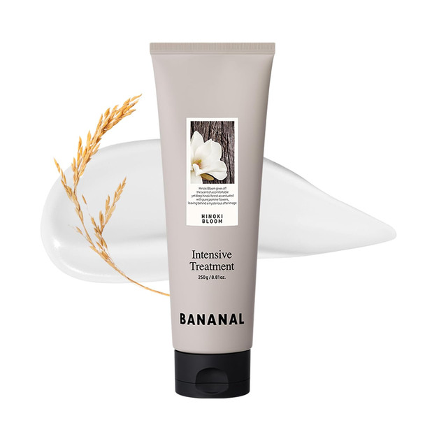 BANANAL Rice Protein Hair Mask, Korean Conditioner, Hinoki Bloom, 8.81 oz