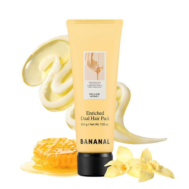 BANANAL Rice Protein Hair Mask, Korean Conditioner, Hinoki Bloom, 8.81 oz