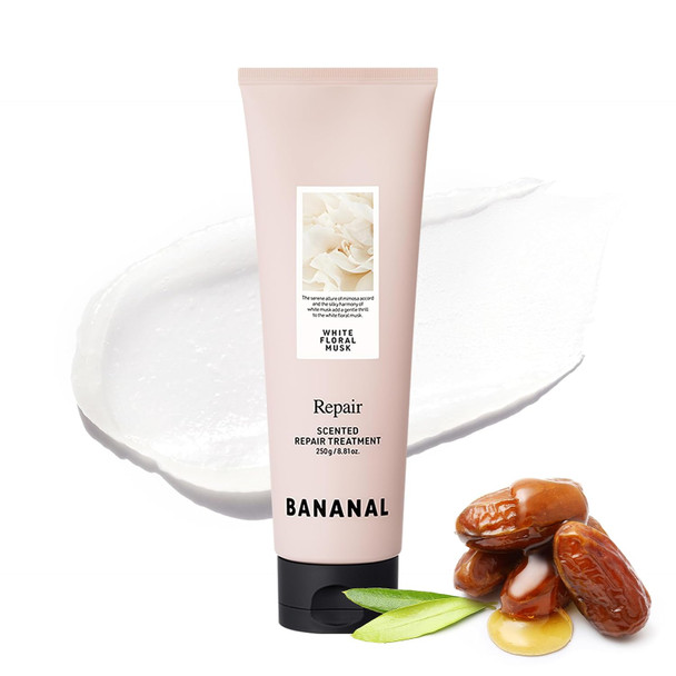 BANANAL Rice Protein Hair Mask, Korean Conditioner, Hinoki Bloom, 8.81 oz