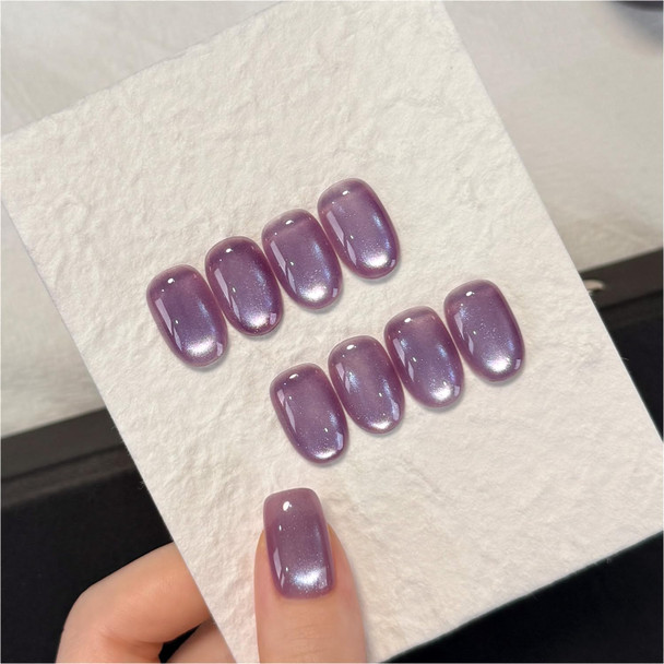 GAOY Red Cat Eye Gel Nail Polish, 16ml Glitter Holographic Nail Polish with Magnet, Reflective Translucent UV Gel, 2907 Ruby Twilight