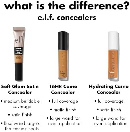 e.l.f. Soft Glam Satin Concealer, Medium Coverage