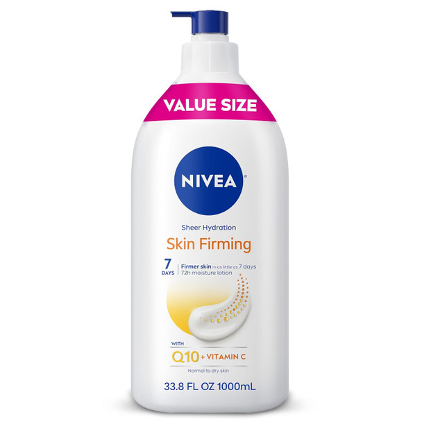 NIVEA Sheer Hydration Skin Firming Body Lotion, Q10 & Vitamin C