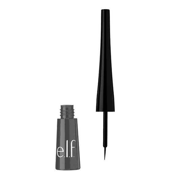 e.l.f. Liquid Eyeliner High-pigment Liquid Eyeliner With Extra-Fine Brush Tip, Easy Glide Smudge-proof Formula