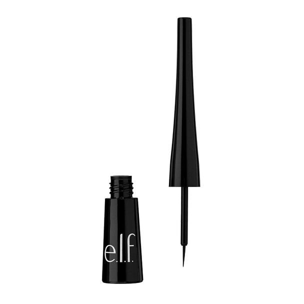 e.l.f. Liquid Eyeliner High-pigment Liquid Eyeliner With Extra-Fine Brush Tip, Easy Glide Smudge-proof Formula