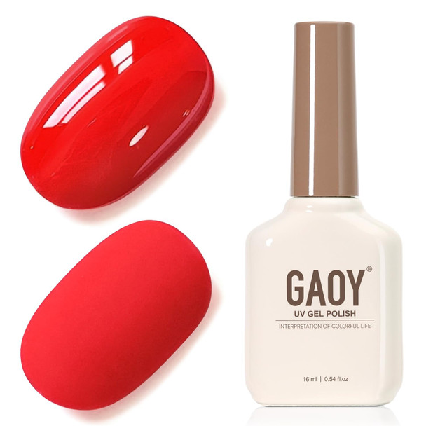 GAOY Sheer Light Pink Gel Nail Polish, 16ml Jelly Milky White Peach Translucent Color 1352 UV Light Cure Gel Polish for Nail Art DIY Manicure and Pedicure at Home