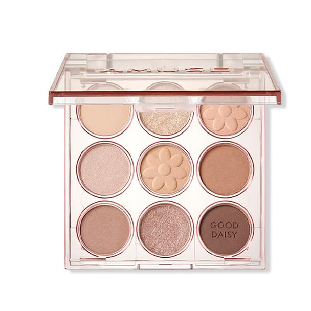 Amuse SEOUL Eye Color Palette Rose Tone 9 Color Eyeshadow Smooth Matte Shimmer Mix Blendable Buildable Shades Vegan Korean Makeup