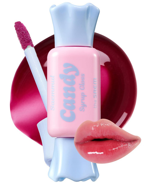 THESAEM Saemmul Candy Syrup Gloss MLBB Pink Korean Plumping Lip Gloss Syrup Shine Volume Layer High Gloss Moisturizing with Candy Like Finish