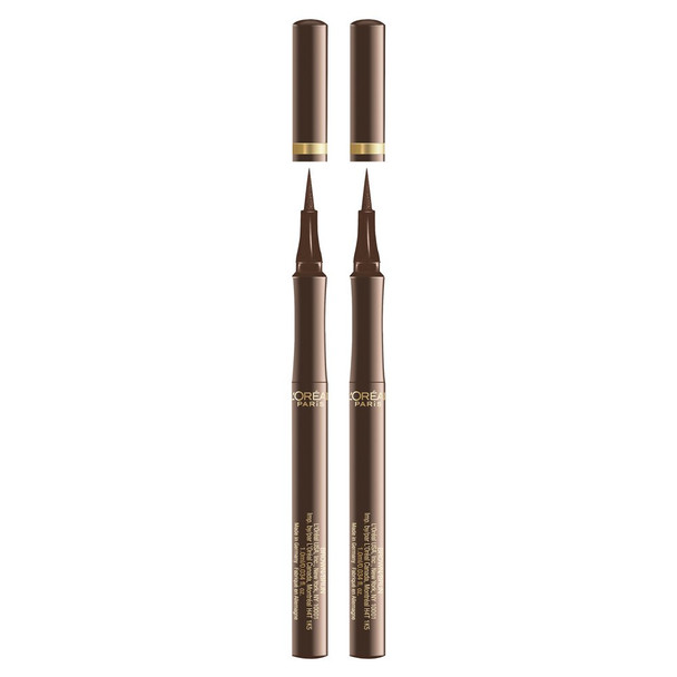 L'Oreal Paris Makeup Infallible Super Slim Long-Lasting Liquid Eyeliner, Ultra-Fine Felt Tip, Quick Drying Formula, Glides on Smoothly, Grey, 0.03 fl oz., 1 Count
