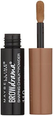 Maybelline New York Brow Drama Shaping Chalk Powder, Medium Brown, 0.035 fl. oz.