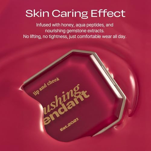 alternativestereo Lip & Cheek Blushing Pendant Dual Finish Velvet & Glow Cream Blush + Lip Tint  Buildable Long Lasting Smooth Flake Free Finish Compact