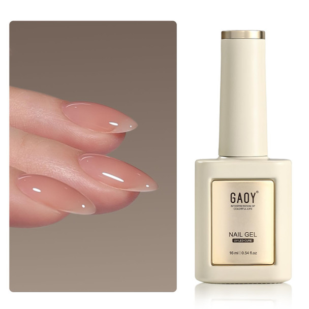 GAOY 6 Colors Rubber Base Gel Set, Jelly Builder Base Nail Gel Nude Sheer White Pink, 2-in-1 Soak Off Nail Strengthener, Blush Jelly