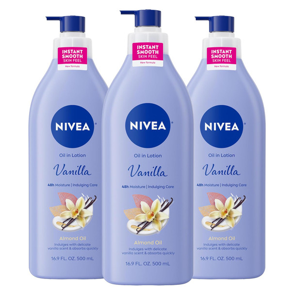 NIVEA Oil In Lotion Body Lotion, Vanilla and Almond Oil
