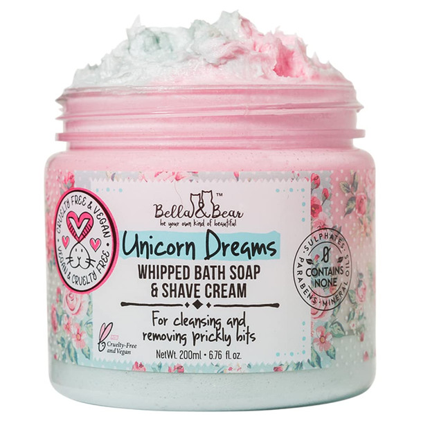 Bella & Bear Unicorn Dreams Whipped Bath Soap - Travel Size 3.2oz mango & pineapple with a hint of vanilla
