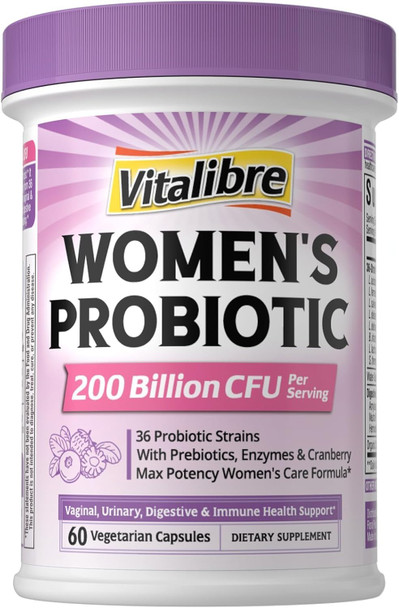 Vitalibre Probiotics for Women 30 Strains, 100B CFUs Vaginal Probiotics