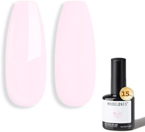 modelones Pink Gel Nail Polish Light Pink Gel Polish