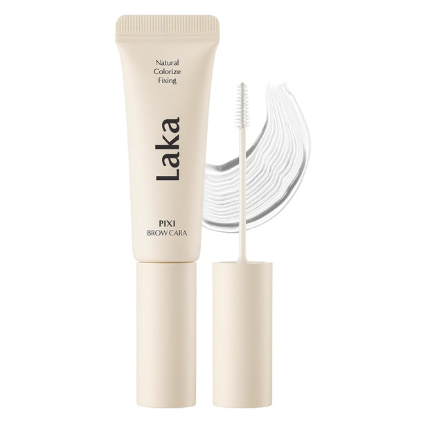 Laka Pixi Eyebrow Mascara Eyebrow Gel to Fix and Shape Brows Clump Free Brow Fixer with Slim Precision Brush Vegan K Beauty​