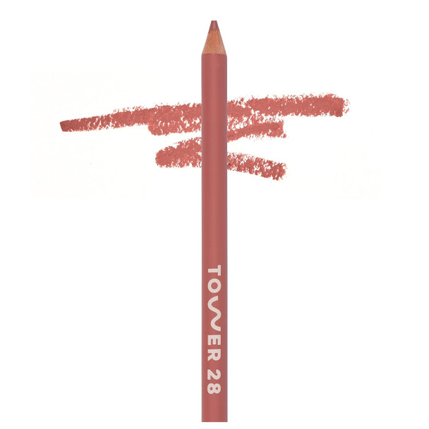Tower 28 OneLiner Multi Use Creamy Lip Liner Eyeliner & Face Makeup Pencil for Sensitive Skin Hydrating Vegan Formula with Shea Butter Matte Long-Lasting Finish