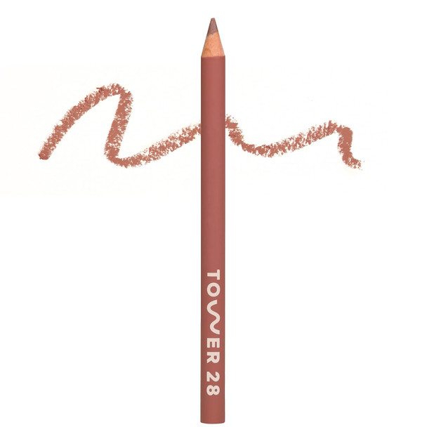 Tower 28 OneLiner Multi Use Creamy Lip Liner Eyeliner & Face Makeup Pencil for Sensitive Skin Hydrating Vegan Formula with Shea Butter Matte Long-Lasting Finish