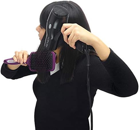 Revlon Straight & Smooth Soft Touch Paddle Hair Brush Set Black + Berry    2 Count (Pack of 1)