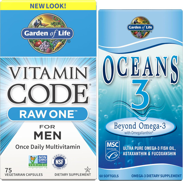 Garden of Life Vitamin Code RAW ONE for Men Once Daily Multivitamin