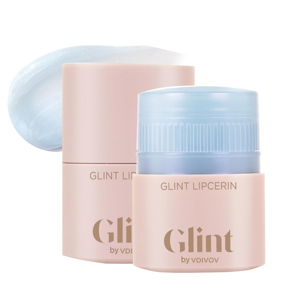 Glint by VDIVOV Glint Lipcerin  - Lasting Hydration Plumping 5-in-1 Lip Care Gloss Balm with Glitter Shea Butter Korean Skin Care Chapped Dry Cracked Damaged Lips