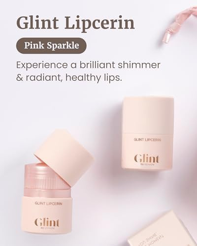 Glint by VDIVOV Glint Lipcerin  - Lasting Hydration Plumping 5-in-1 Lip Care Gloss Balm with Glitter Shea Butter Korean Skin Care Chapped Dry Cracked Damaged Lips