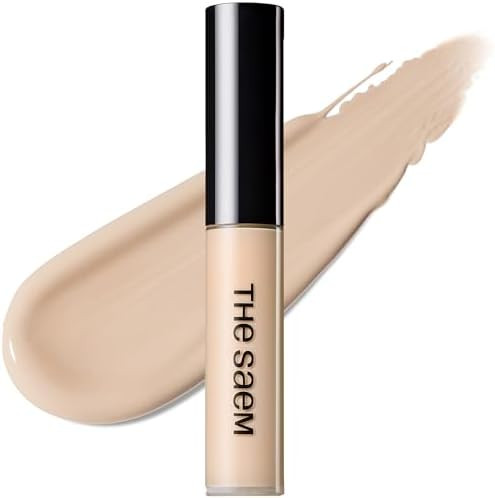 THESAEM Cover Perfection Tip Concealer  for Light Skin Tones 20-21  High Coverage Long Lasting Concealer Korean Makeup for Dark Circles & Blemishes