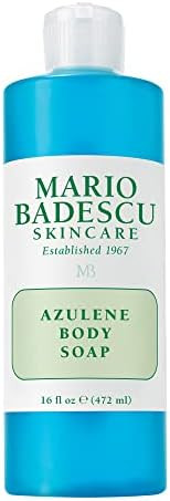 Mario Badescu Azulene Body Soap Gentle Bath Wash to Soften Nourish and Cleanse Comforting Chamomile Infused Formula for Dry or Sensitive Skin