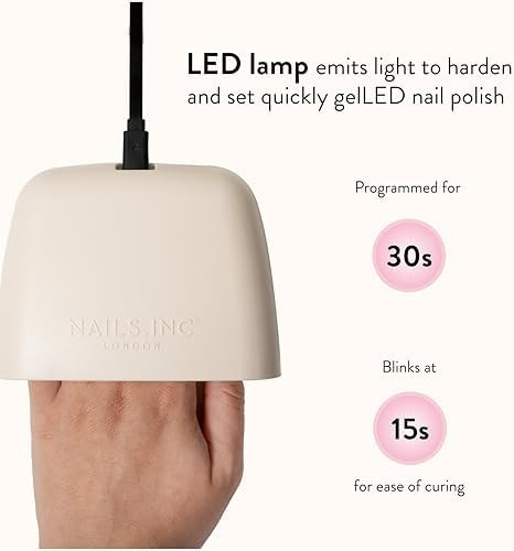 Nails Inc GelLED Portable LED Lamp 5W USB Nail Dryer for DIY Gel Curing