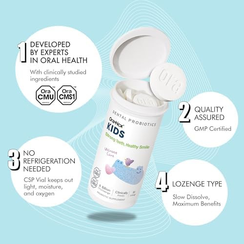 OraTicx Kids Dental Probiotics Healthy Teeth Yogurt Flavor