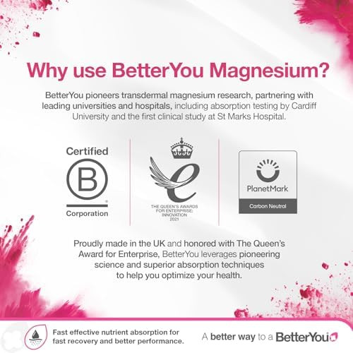 BetterYou Magnesium Gel  Relaxing Muscle Rub Topical Magnesium for Effective Absorption Tense Joint Support And Sore Muscle Relief 5.07 oz