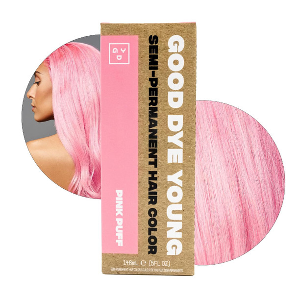 Good Dye Young Semi-Permanent, Pastel Pink Hair Dye, 5 FL OZ